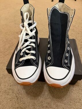 Converse Black and White High-Top Canvas Sneakers